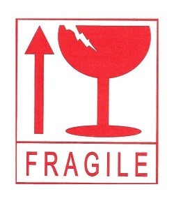 割れ物注意（FRAGILE）ラベル / ステッカー (45シート入)