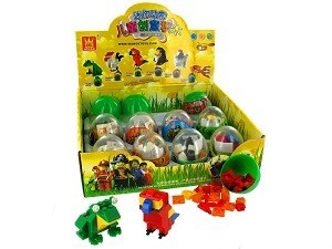 サプライズボール入り BRICKS ブロック玩具 (12個入)