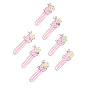 ミニベビー ブックマーク クリップ - ピンク (12個入)