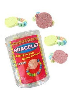 食べられるキャンディブレスレット 14g ボトル入り (100個入)