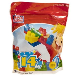 メガブロック Mega Bloks 8108 - 大きなブロックバッグ (14ピース)