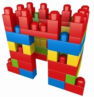 メガブロック MEGA BLOKS 1才からのメガブロック バック入り (70ピース) - 8309