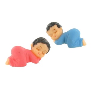 ケーキトッパー - 眠れる赤ちゃん (56個)