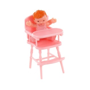 ピンクのベビーチェア 赤ちゃん ケーキトッパー (10個入)