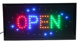LED看板 OPEN - 4色点滅ライト - 店舗用