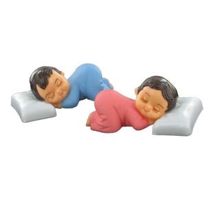 ケーキトッパー - 枕で眠る赤ちゃん (56個)
