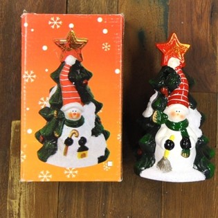 クリスマスツリー型 ティーライトキャンドルホルダー フィギュア付 (4個セット)