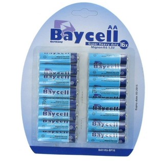 「BAYCELL」単3形乾電池 - スーパーヘビーデューティ (10x16個)