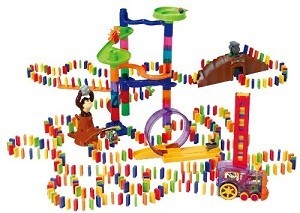 PLAYGO - デラックス ドミノ倒し トイセット（自動電車付）- 500ピース
