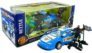 フリクションパトカー・フィギュア付き 警察おもちゃセット