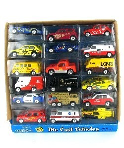 ディスプレイ入りミニカー 36個セット (メタル製)