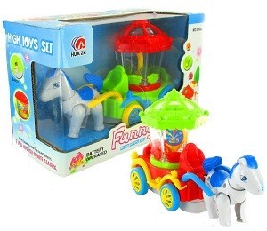 Bump & Go Magic Wagon 馬車のおもちゃ (光と音、自動走行)