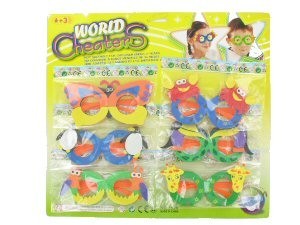 子供用フォーム眼鏡 - カード入りミックス (6x6 カード)