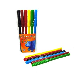 6色フェルトペンセット (24パック入り)