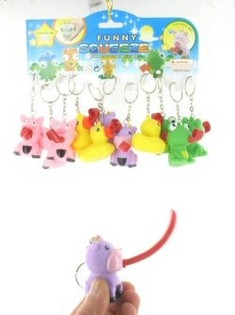 舌が出る 動物キーホルダー (12個入)