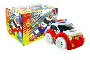 電動 ミステリー走行 パトカー おもちゃ 音と光のギミック Bump & Go