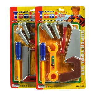 台紙付き キッズおもちゃ工具セット (6個入)