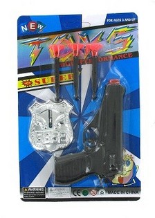 カード台紙入り おまわりさん 警察おもちゃセット (10個入)