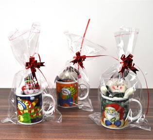 ぬいぐるみ雪だるま付き クリスマス マグカップ ギフトセット