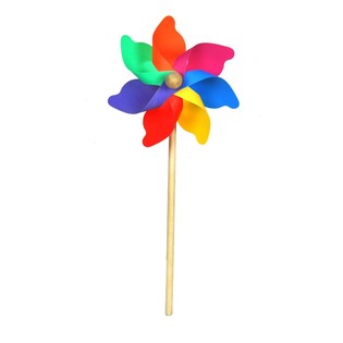 丈夫な木製かざぐるま 38 cm (12個セット)