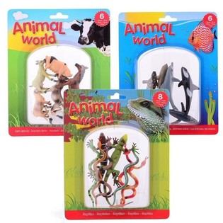 台紙付きおもちゃの動物フィギュア（7個入）- B2B卸売り