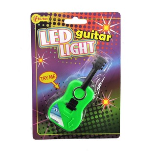 ギターLEDライト付きキーホルダー カード付 (24個入)