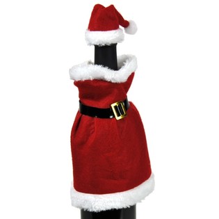 ワインボトル用クリスマスドレス (12個セット)