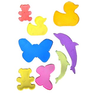 Jelly Gems デコレーション ジェルステッカー 22x12cm (24枚セット)