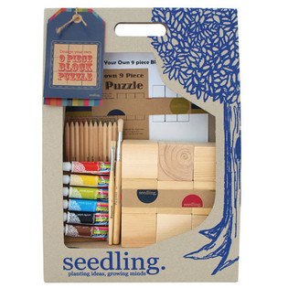 Seedling メイクキット - 自分だけの9ピース木製ブロックパズルをデザインしよう