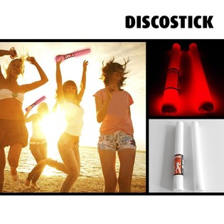 LED フォームスティック 単色 - パーティースティック - レッド - 38.5 CM (19本入)