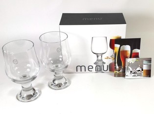 MENU - ダークビール用ビールグラス 2個セット (1個)
