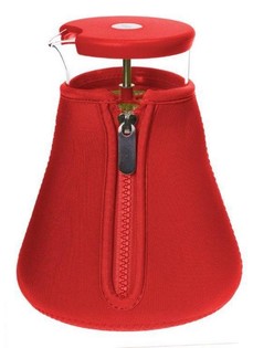 QDO - 1L カバー付き散葉茶用ガラス製ティーカラフェ (1個)