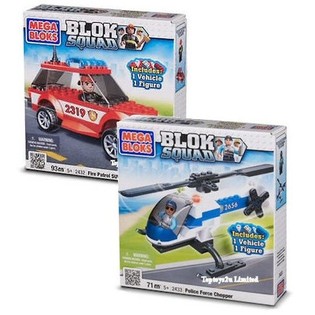 メガブロック MEGA BLOKS - 消防パトロールSUV ＆ 警察ヘリコプター（2点入）