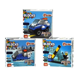 Bricks ブロックおもちゃ - ポリスシリーズ (11個入)