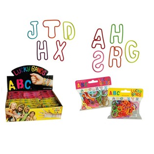 ***激安価格*** ラッキーバンズ 子供用ブレスレット - アルファベット型 (24個入)