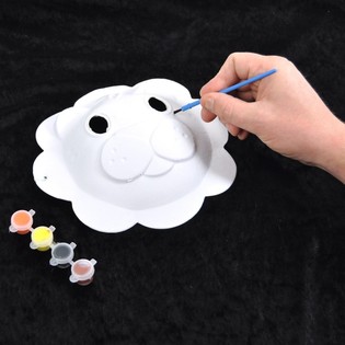 **激安卸売** お面 塗り絵 動物マスク (24個セット)