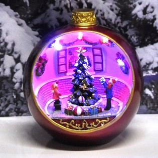 光と音の豪華なクリスマスオーナメント