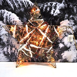 大型光るクリスマススター 45CM 装飾用 (2個セット)