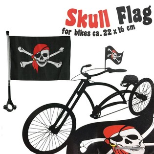 自転車用海賊旗 22 X 16 CM (24個セット)