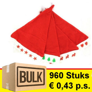*** バルク限定価格 *** 光るクリスマス帽子 アソートパック (960個)