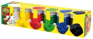 SES ポスターカラー ベーシック、6x50ml (6色) (1個)