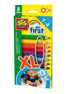 SES Creative My First - 幼児用色鉛筆 XLサイズ (8本セット)