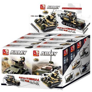Sluban 陸軍戦車またはAPC装甲車 8-in-1 M38-B0587 (1ディスプレイ/8個セット)