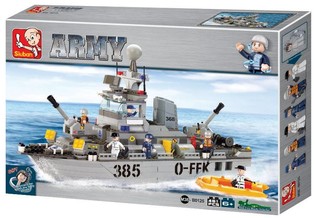 Sluban アーミー 駆逐艦 組み立てブロック M38-B0125 (1個)