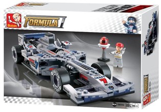 Sluban F1 シルバー レーシングカー M38-B0352 (1点)
