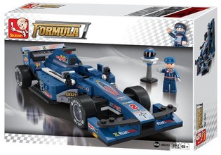 Sluban F1 レーシングカー ブルー M38-B0353 (1個)