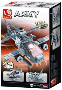 Sluban 戦闘ヘリコプター 3in1 M38-B0537G (1個)
