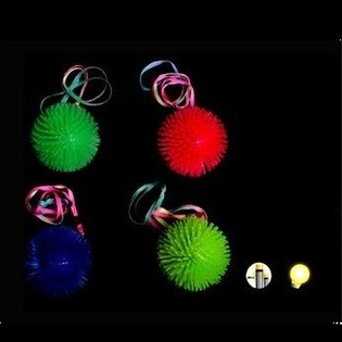 光るLEDトゲトゲボール 首掛け用 ディスプレイ入り (12個入)