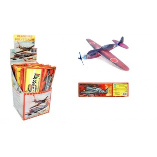 発泡スチロール飛行機 ディスプレイ付 (48個入)