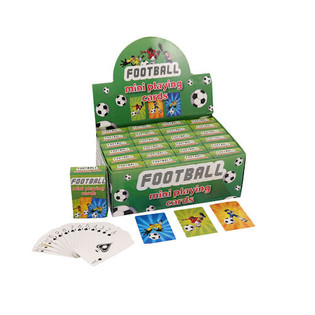 ミニトランプ &ndash; モデル：サッカー ディスプレイ付き (24個入り)